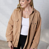 Bria Brushed Shacket - Camel