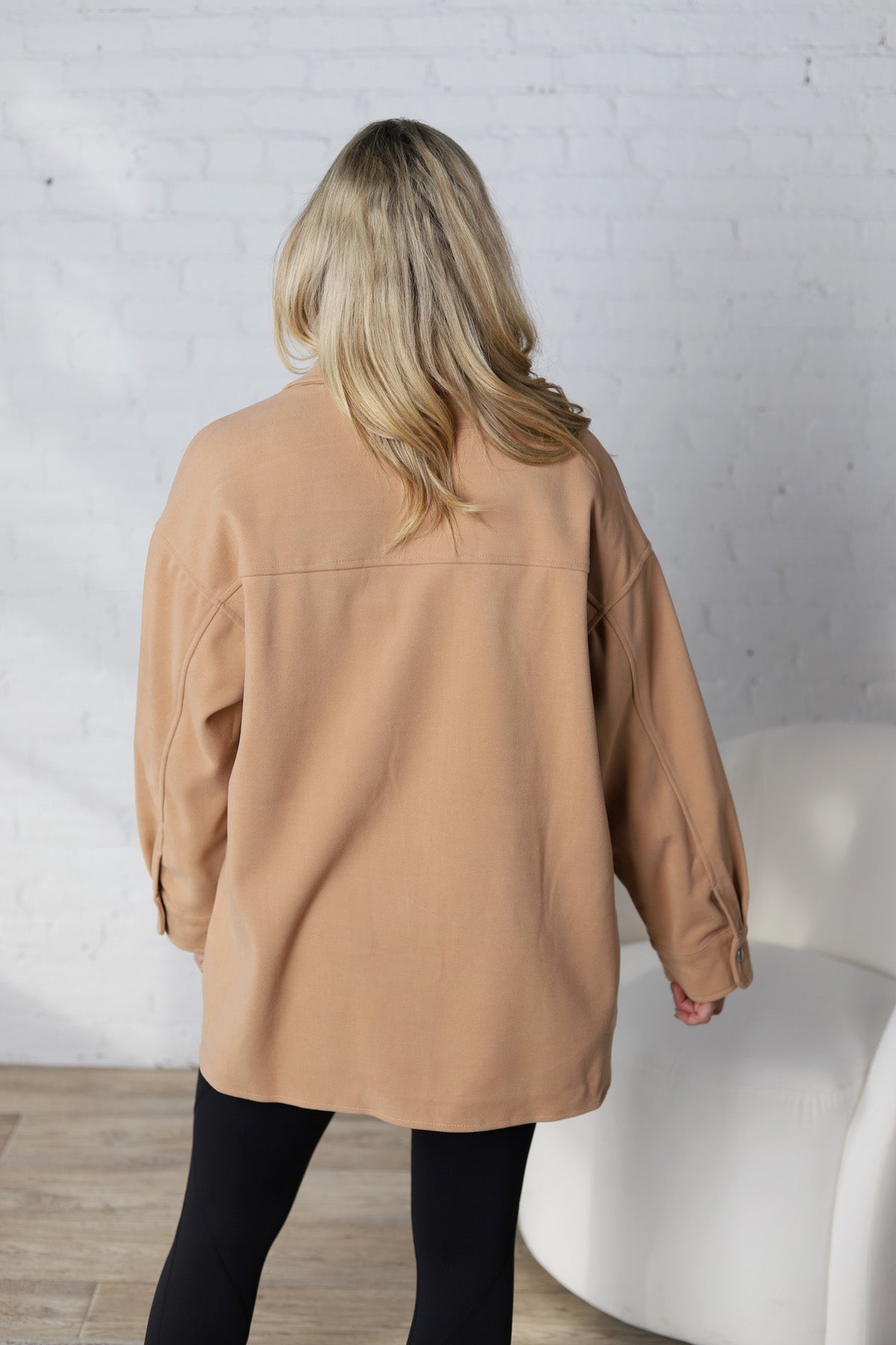 Bria Brushed Shacket - Camel