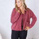 Bria Sip Up Jacket - Rosewood