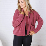 Bria Sip Up Jacket - Rosewood