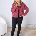 Bria Sip Up Jacket - Rosewood