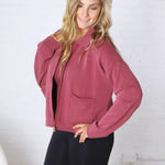 Bria Sip Up Jacket - Rosewood