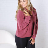 Bria Sip Up Jacket - Rosewood