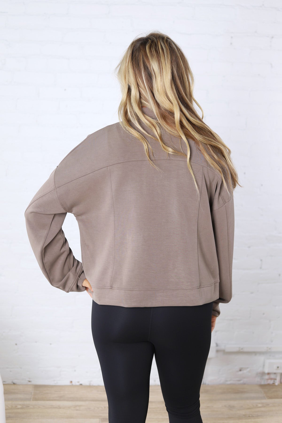 Bria Zip Up Jacket - Truffle