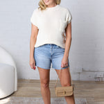 Briar Mock Neck Sweater - Ivory