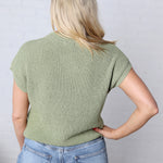 Briar Mock Neck Sweater - Light Olive