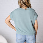 Briar Ribbed Cap Sleeve Top - Jade