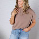 Briar Ribbed Cap Sleeve Top - Mocha