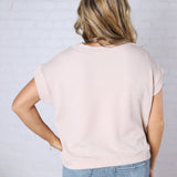 Briar Ribbed Cap Sleeve Top - Sand Beige
