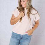 Briar Ribbed Cap Sleeve Top - Sand Beige