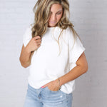 Briar Ribbed Cap Sleeve Top - White