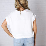 Briar Ribbed Cap Sleeve Top - White