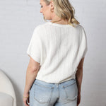 Briar Textured Sweater Top - Cream
