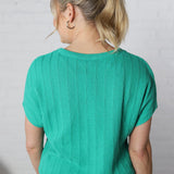Briar Textured Sweater Top - Emerald