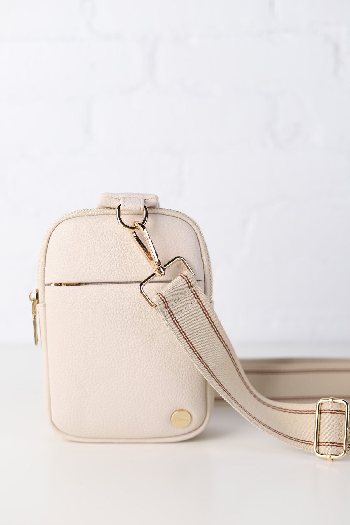 Bridget Sling Crossbody Belt Bag - Cream