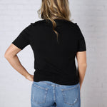 Brielle Crew Neck Cardigan - Black