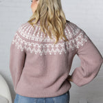 Brielle Fair Isle Turtleneck Sweater - Cashmere