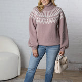 Brielle Fair Isle Turtleneck Sweater - Cashmere - FINAL SALE