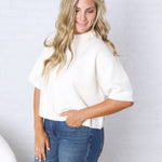 Brielle Sweater Sleeve Top - Ivory