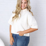 Brielle Sweater Sleeve Top - Ivory