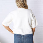 Brielle Sweater Sleeve Top - Ivory