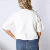 Brielle Sweater Sleeve Top - Ivory