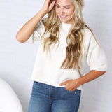 Brielle Sweater Sleeve Top - Ivory