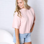 Brielle Sweater Sleeve Top - Mauve