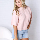 Brielle Sweater Sleeve Top - Mauve