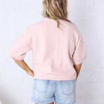 Brielle Sweater Sleeve Top - Mauve