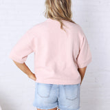 Brielle Sweater Sleeve Top - Mauve