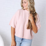 Brielle Sweater Sleeve Top - Mauve