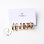 Briette Geo Couble Row Hoop Set