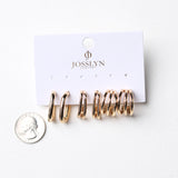 Briette Geo Couble Row Hoop Set