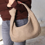 Brigitte Recycled Vegan Shoulder Bag - Mushroom