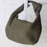 Brigitte Recycled Vegan Shoulder Bag - Olive