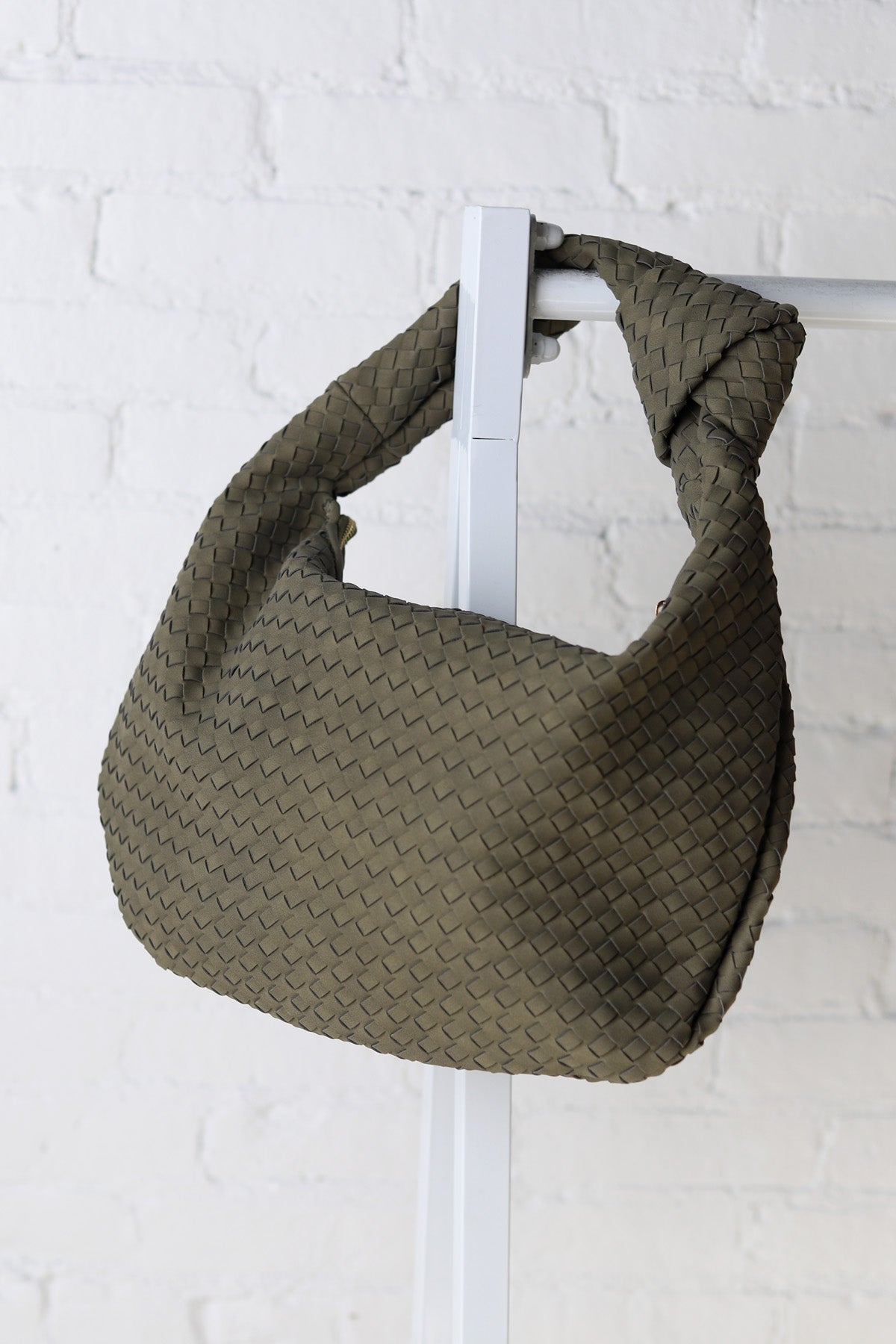 Brigitte Recycled Vegan Shoulder Bag - Olive