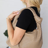 Brigitte Recycled Vegan Shoulder Bag - Taupe