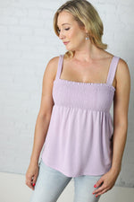 Brimley Sleeveless Smocking Peplum Top - Final Sale