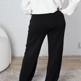 Brione Modal Poly Scuba Straight Pants - Black FINAL SALE