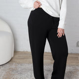 Brione Modal Poly Scuba Straight Pants - Black FINAL SALE