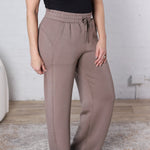 Brione Modal Poly Scuba Straight Pants - Mocha