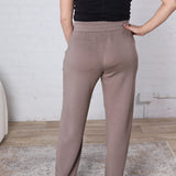 Brione Modal Scuba Straight Pants - Mocha FINAL SALE