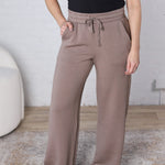 Brione Modal Scuba Straight Pants - Mocha FINAL SALE