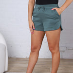 Brisa Soft Knit Lounge Shorts - Ash Jade FINAL SALE