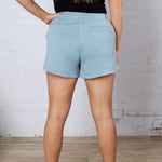 Brisa Soft Knit Lounge Shorts - Blue Grey FINAL SALE