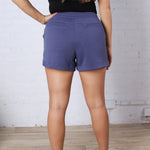 Brisa Soft Knit Lounge Shorts - Blue Indigo