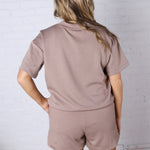Brisa Soft Knit Round Neck Top - Cocoa