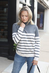 Britni Striped Sweater - Charcoal