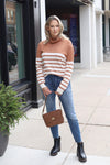 Britni Striped Sweater - Copper